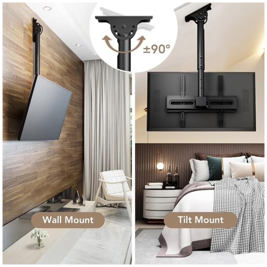 Ceiling Mount VESA 600-400 TV Bracket - Black | 129574